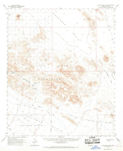 United States Geological Survey Little Horn Mountains, AZ (1962, 62500-Scale) digital map