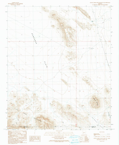 United States Geological Survey Little Horn Mountains NE, AZ (1990, 24000-Scale) digital map