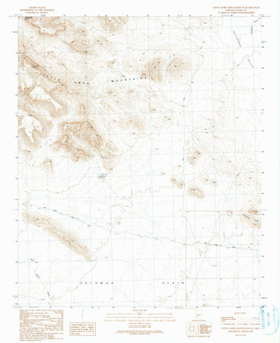 United States Geological Survey Little Horn Mountains SE, AZ (1990, 24000-Scale) digital map