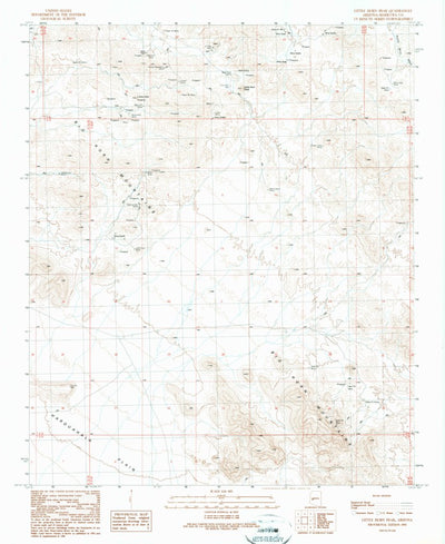 United States Geological Survey Little Horn Peak, AZ (1990, 24000-Scale) digital map