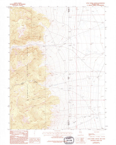 United States Geological Survey Little Horse Canyon, NV-UT (1986, 24000-Scale) digital map