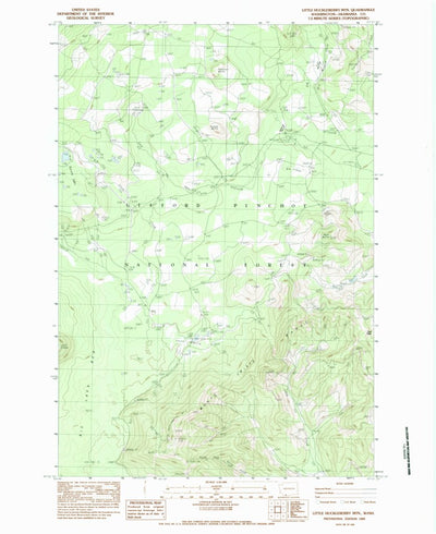 United States Geological Survey Little Huckleberry Mountain, WA (1983, 24000-Scale) digital map
