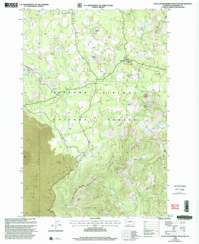 United States Geological Survey Little Huckleberry Mountain, WA (1998, 24000-Scale) digital map