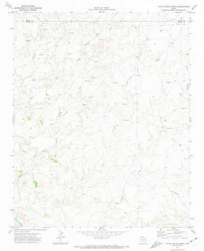 United States Geological Survey Little Indian Creek, TX (1971, 24000-Scale) digital map