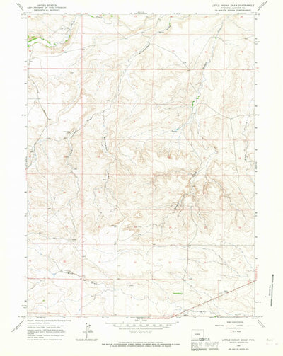 United States Geological Survey Little Indian Draw, WY (1963, 24000-Scale) digital map