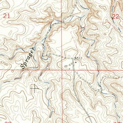 United States Geological Survey Little Indian Draw, WY (1963, 24000-Scale) digital map