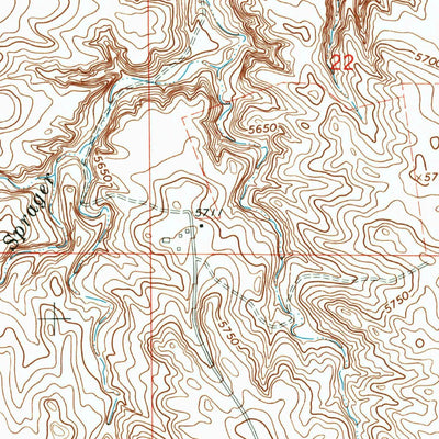 United States Geological Survey Little Indian Draw, WY (1991, 24000-Scale) digital map