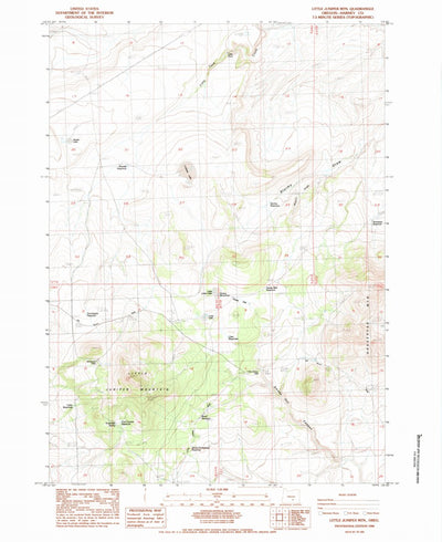 United States Geological Survey Little Juniper Mountain, OR (1984, 24000-Scale) digital map