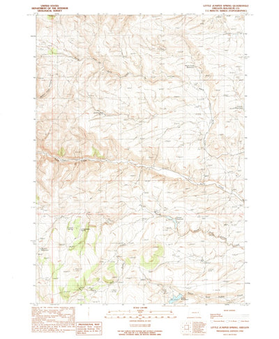 United States Geological Survey Little Juniper Spring, OR (1990, 24000-Scale) digital map