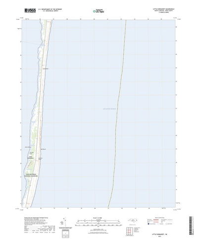 United States Geological Survey Little Kinnakeet, NC (2022, 24000-Scale) digital map