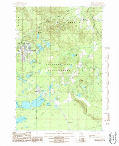 United States Geological Survey Little Lake, MI (1985, 24000-Scale) digital map