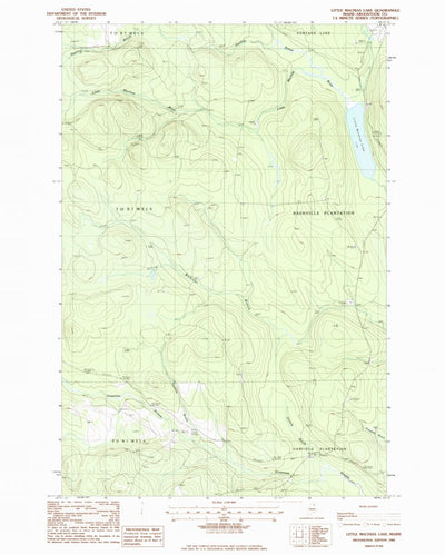 United States Geological Survey Little Machias Lake, ME (1986, 24000-Scale) digital map