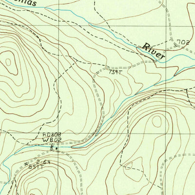 United States Geological Survey Little Machias Lake, ME (1986, 24000-Scale) digital map