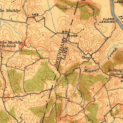 United States Geological Survey Little Muddy, KY (1914, 62500-Scale) digital map