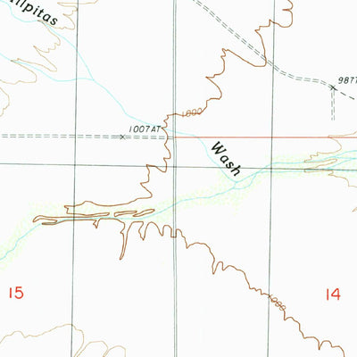 United States Geological Survey Little Mule Mountains, CA (1988, 24000-Scale) digital map