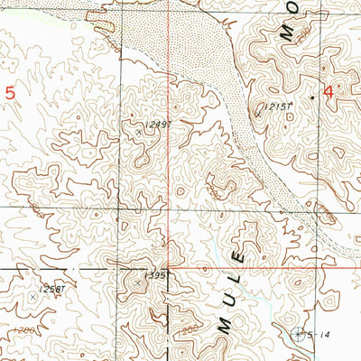 United States Geological Survey Little Mule Mountains, CA (1988, 24000-Scale) digital map