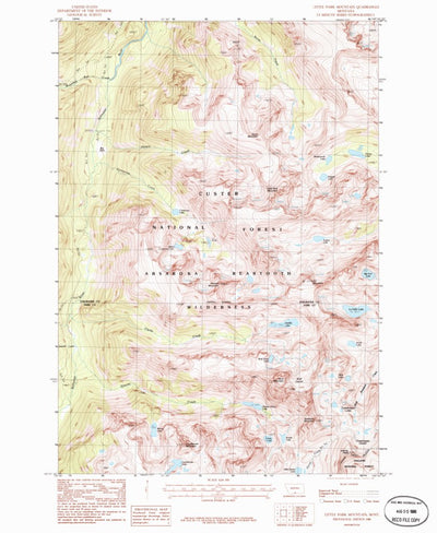 United States Geological Survey Little Park Mountain, MT (1986, 24000-Scale) digital map