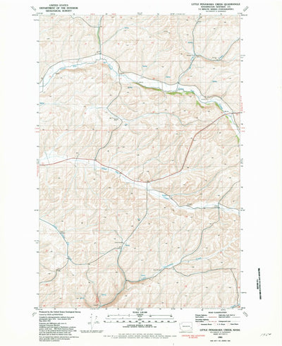 United States Geological Survey Little Penawawa Creek, WA (1981, 24000-Scale) digital map