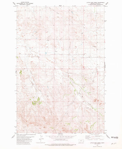 United States Geological Survey Little Pine Creek, MT (1981, 24000-Scale) digital map
