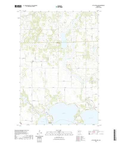 United States Geological Survey Little Pine Lake, MN (2022, 24000-Scale) digital map