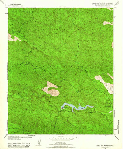 United States Geological Survey Little Pine Mountain, CA (1942, 24000-Scale) digital map