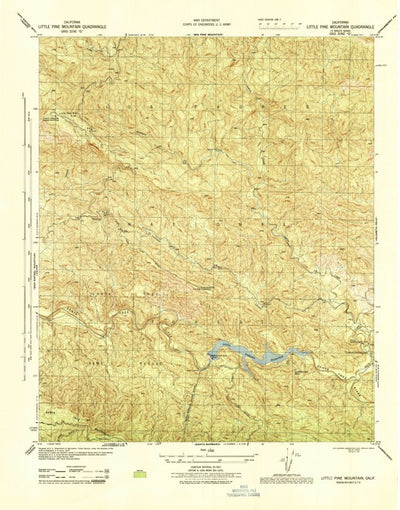 United States Geological Survey Little Pine Mountain, CA (1944, 31680-Scale) digital map