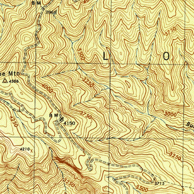 United States Geological Survey Little Pine Mountain, CA (1944, 31680-Scale) digital map