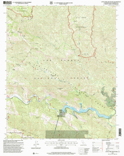 United States Geological Survey Little Pine Mountain, CA (1995, 24000-Scale) digital map