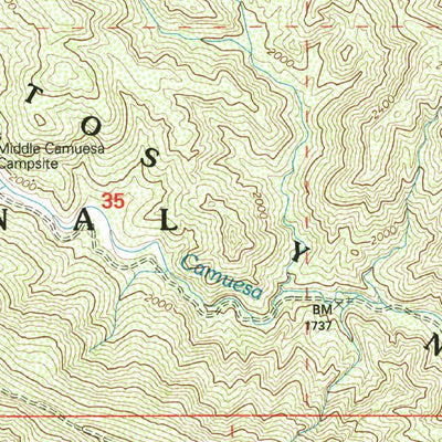United States Geological Survey Little Pine Mountain, CA (1995, 24000-Scale) digital map