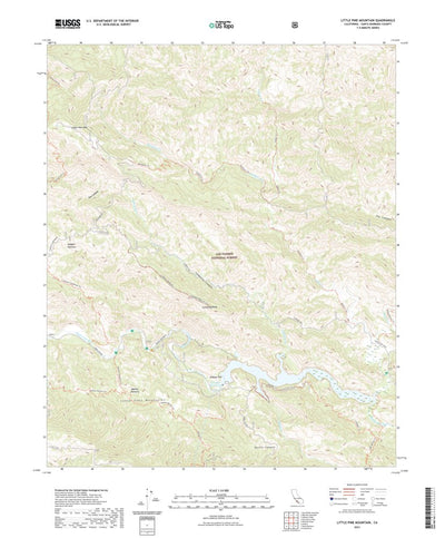 United States Geological Survey Little Pine Mountain, CA (2021, 24000-Scale) digital map