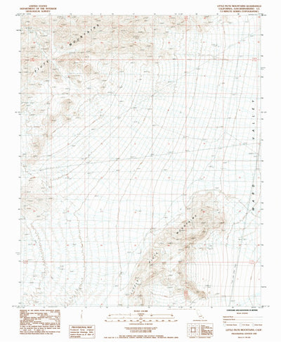 United States Geological Survey Little Piute Mountains, CA (1985, 24000-Scale) digital map
