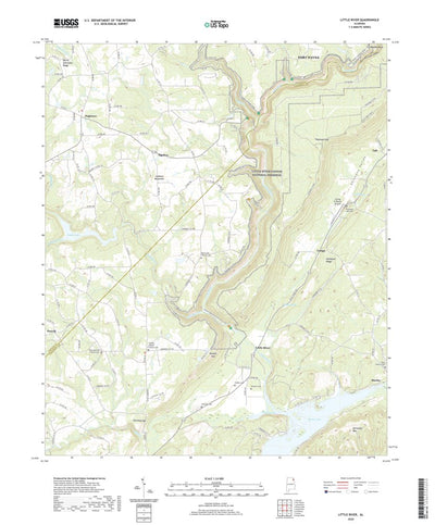United States Geological Survey Little River, AL (2020, 24000-Scale) digital map