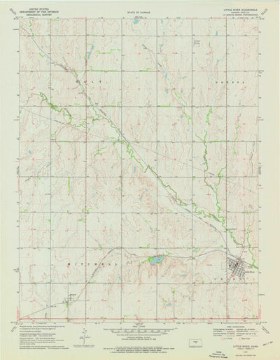United States Geological Survey Little River, KS (1970, 24000-Scale) digital map