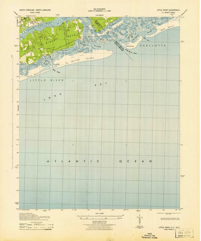 United States Geological Survey Little River, SC-NC (1943, 31680-Scale) digital map