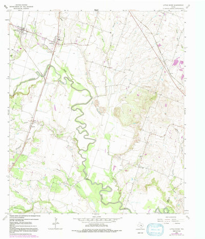 United States Geological Survey Little River, TX (1964, 24000-Scale) digital map
