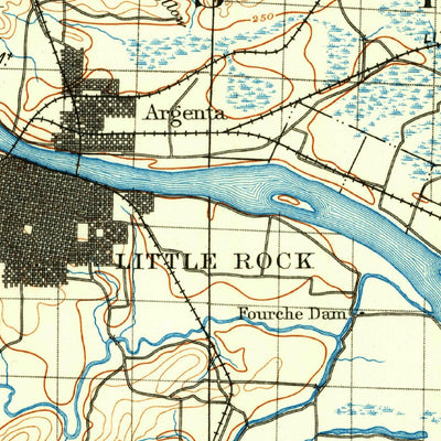 United States Geological Survey Little Rock, AR (1891, 125000-Scale) digital map