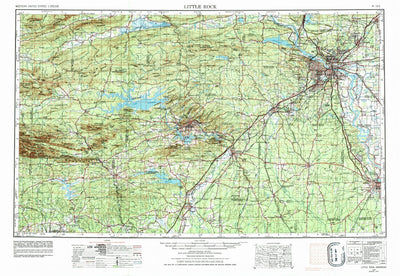 United States Geological Survey Little Rock, AR (1955, 250000-Scale) digital map