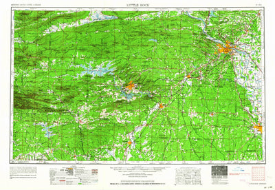 United States Geological Survey Little Rock, AR (1964, 250000-Scale) digital map