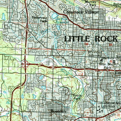United States Geological Survey Little Rock, AR (1985, 100000-Scale) digital map