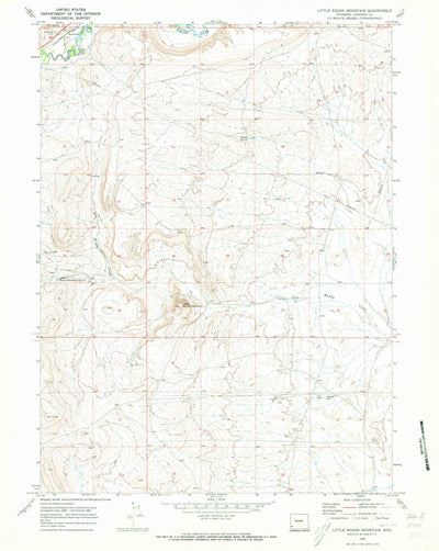 United States Geological Survey Little Round Mountain, WY (1969, 24000-Scale) digital map
