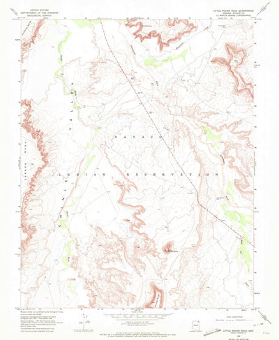 United States Geological Survey Little Round Rock, AZ (1968, 24000-Scale) digital map