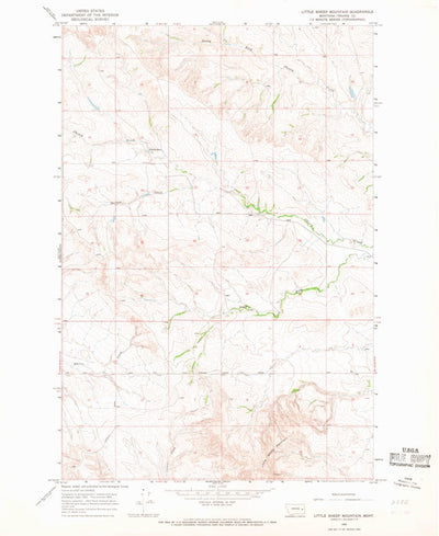 United States Geological Survey Little Sheep Mountain, MT (1965, 24000-Scale) digital map