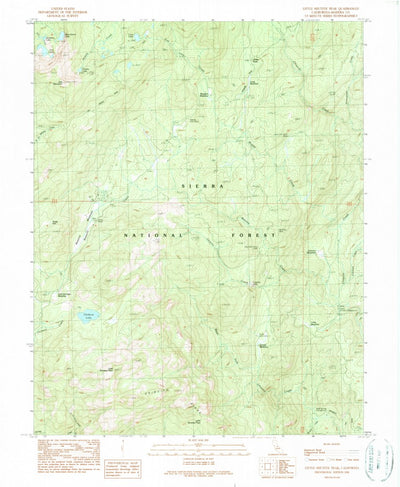 United States Geological Survey Little Shuteye Peak, CA (1990, 24000-Scale) digital map