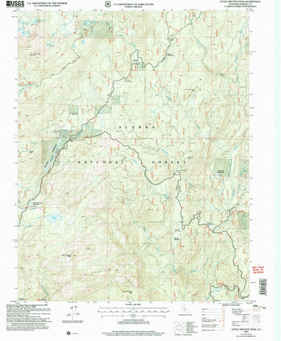 United States Geological Survey Little Shuteye Peak, CA (2004, 24000-Scale) digital map