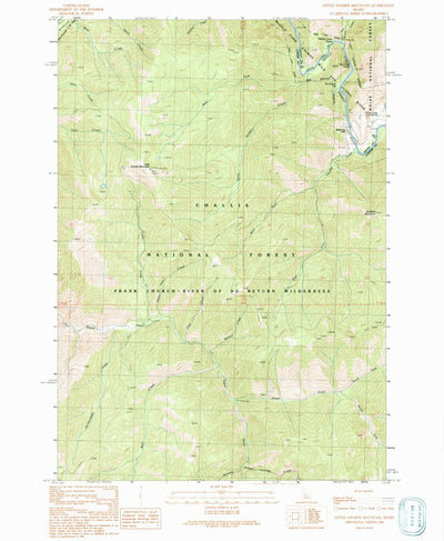 United States Geological Survey Little Soldier Mountain, ID (1990, 24000-Scale) digital map