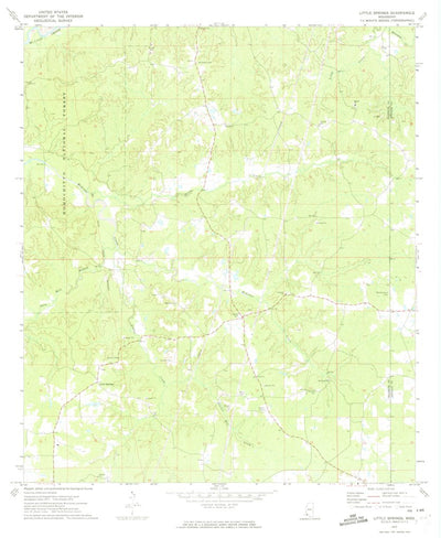 United States Geological Survey Little Springs, MS (1972, 24000-Scale) digital map