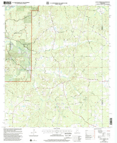 United States Geological Survey Little Springs, MS (2000, 24000-Scale) digital map