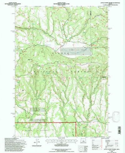 United States Geological Survey Little Summit Prairie, OR (1992, 24000-Scale) digital map
