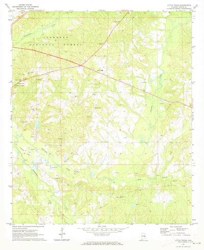United States Geological Survey Little Texas, AL (1971, 24000-Scale) digital map
