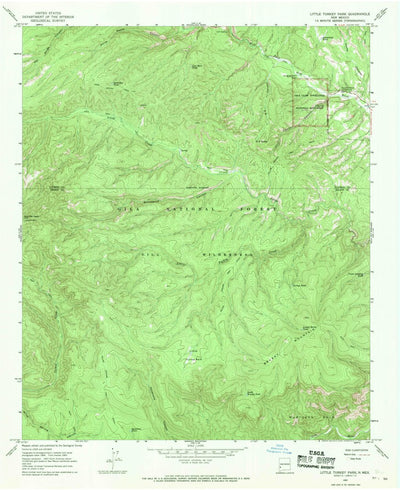 United States Geological Survey Little Turkey Park, NM (1965, 24000-Scale) digital map